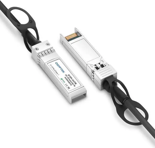 Alt view image 2 of 5 - QSFPTEK DAC Cable,10G SFP Cable, 10gb Gigabit 7M(23ft) SFP+ to SFP+ Passive Direct Attach Copper Twinax Cable for Cisco ONS-SC+-10G-CU7, Ubiquiti, D-Link, Netgear, Open Switch Devices