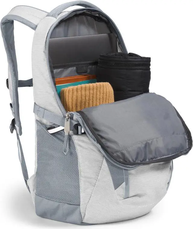 Alt view image 4 of 5 - The North Face Women's Pivoter Everyday Laptop Backpack, TNF White Metallic Mélange/Mid Grey, One Size