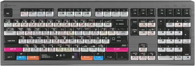 Main image of Logickeyboard Backlit 'Astra2' Filmmaker Keyboard  Combo-Designed for Both Adobe Premiere Pro & After Effects on Mac  p/n LKB-AEPP-A2M-US