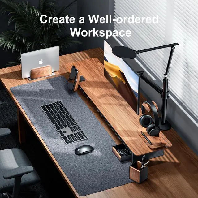 Alt view image 2 of 5 - UPERGO Vertical Laptop Stand with Desk Organizer Tray