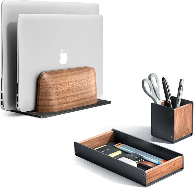 Main image of UPERGO Vertical Laptop Stand with Desk Organizer Tray