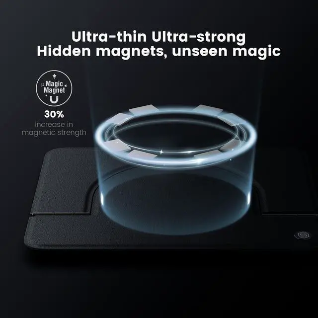 Alt view image 2 of 5 - Nillkin Adhesive Magnetic iPad Stand, for 9.7-11 inch Tablets, Adjustable Invisible Slim Lightweight, for iPad Air/Pro, KindleFire Max, Samsung Tablet, Hands-Free, Home and Office Use