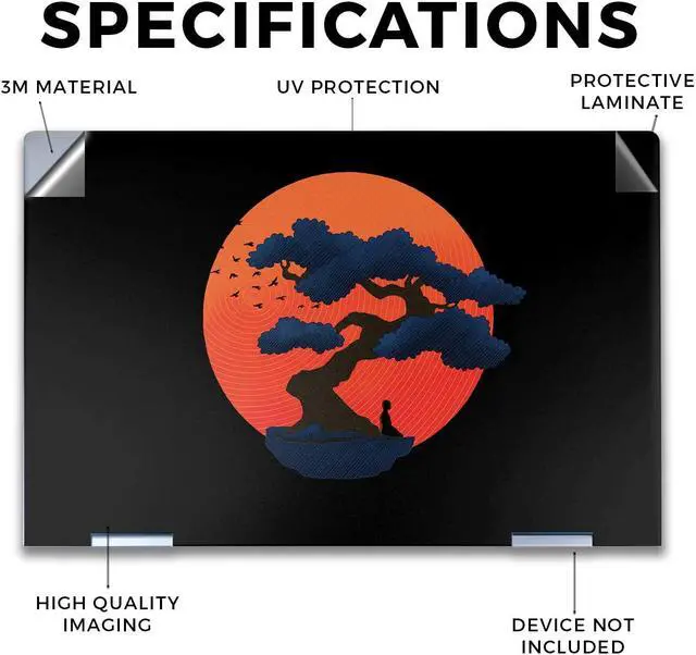 Alt view image 4 of 5 - Laptop Skin Compatible with HP Envy x360 14 (2023) - Meditation - Premium 3M Vinyl Protective Wrap Decal Cover - Easy to Apply | Crafted in The USA by MightySkins
