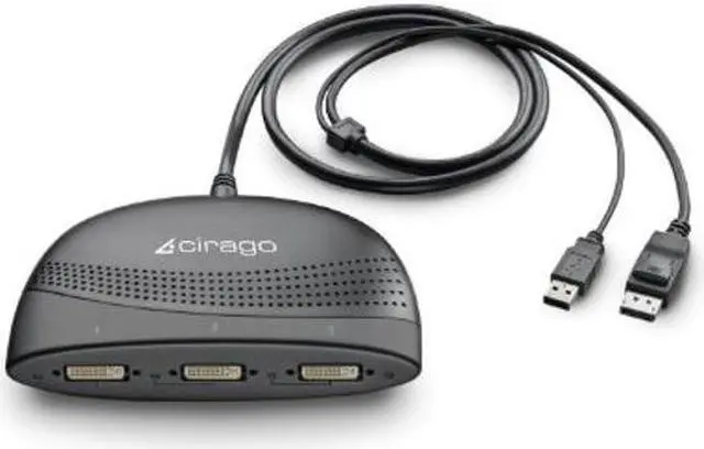 Alt view image 2 of 2 - Cirago HDX3DV01 HydraDisplay X3 DP to 3 DVI Multimonitor Adapter