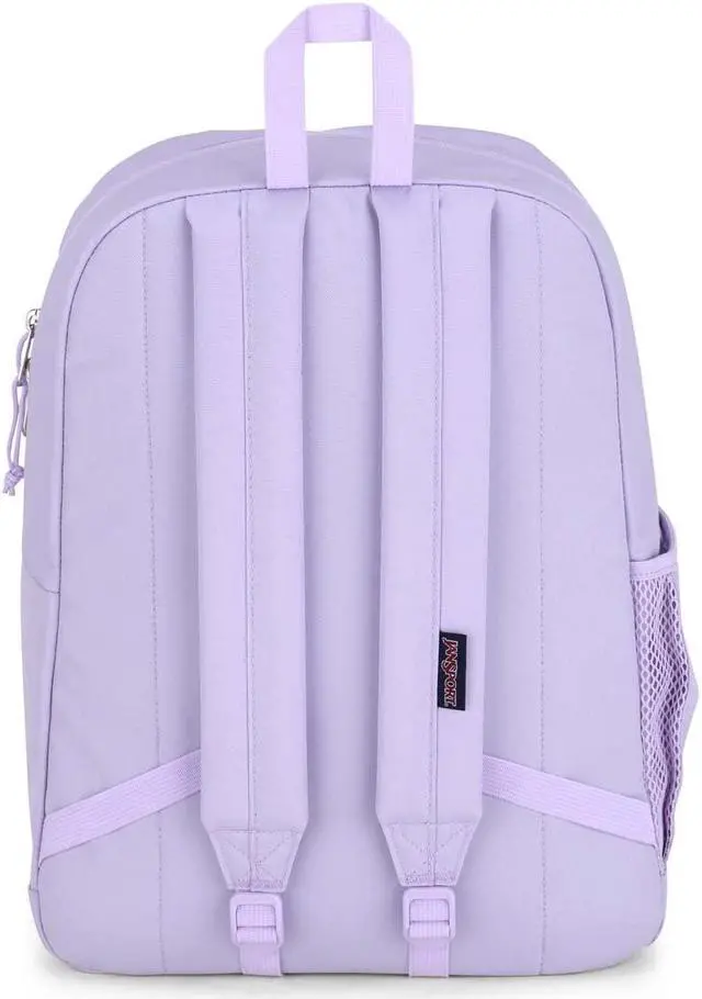 Alt view image 2 of 5 - JanSport Cross Town Plus Backpack - Large Main Compartment, Side Water Bottle Pocket, 15-Inch Padded Laptop Sleeve - Pastel Lilac