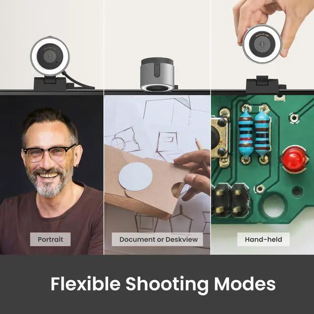 Alt view image 5 of 5 - BenQ ideaCam S1 Plus: Live demo Webcam with 15x Zoom Lens, Marco Handheld Document Camera for Flexible Demonstration, Remote Work, and Product Inspection.