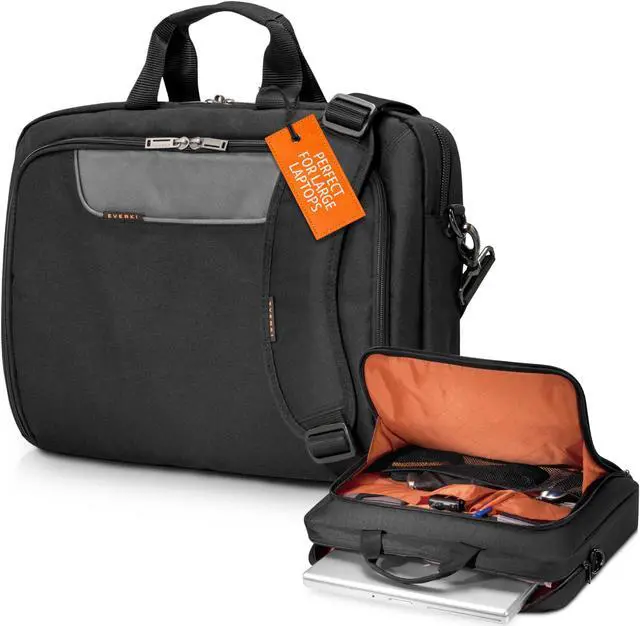 Main image of EVERKI Advance Laptop Briefcase 18.4 Inch - Business Briefcase for Men & Women, Ideal Lap Top Computer Bag for Travel, Heavy Duty Laptop Bag, Lap Top Messenger Carrying Case, (EKB407NCH18) Black