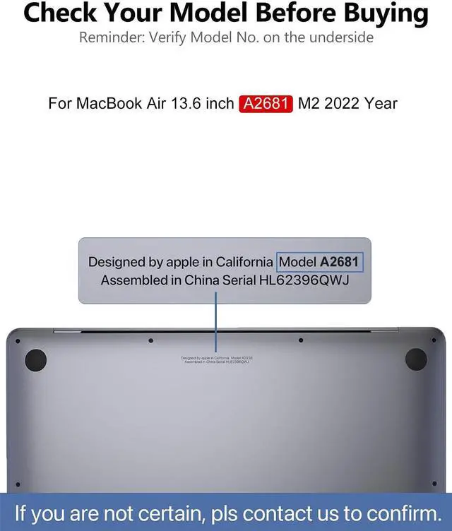 Alt view image 2 of 5 - LHM A2681 Screen Replacement for MacBook Air 2022 13.6" M2 (EMC 4074) 2560 x 1664 LCD Screen Display Complete Assembly with Fix Kits (Starlight)