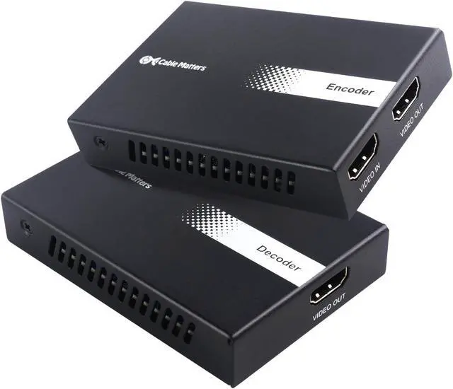 Main image of Cable Matters Wall Mount 1-to-Many HDMI Extender (HDMI Over Ethernet / Cat6 to HDMI Converter) for 1-to-Many Setup - Support 1080p Up to 492 Feet and Local Monitor Loop-Out (Model: 103202)