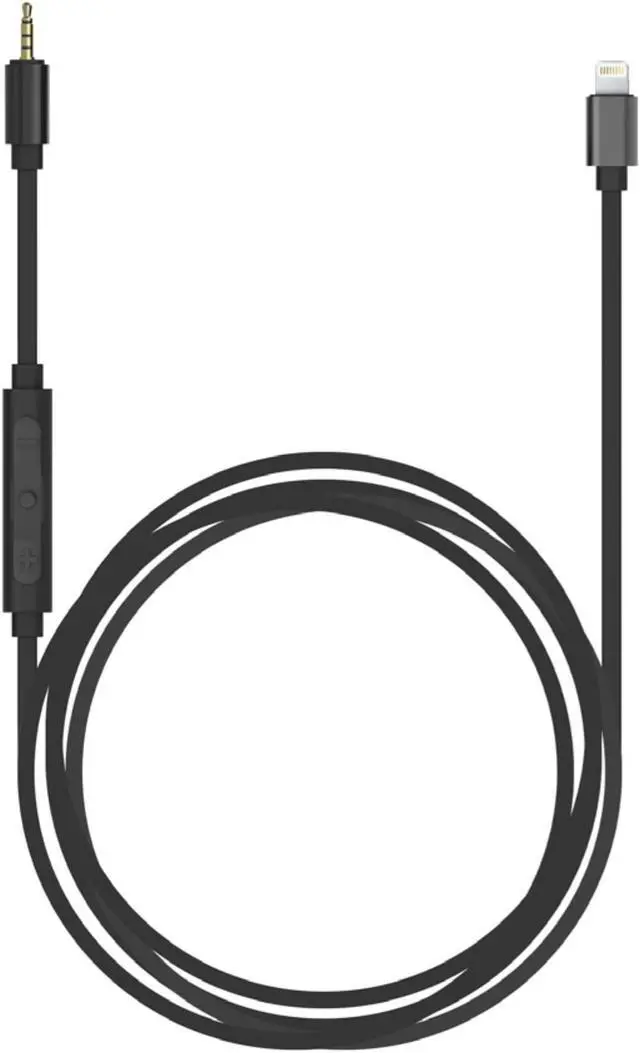 Main image of Koss Utility Cord Lightning Cable, Works Utility Series System, in-Line Microphone and Remote, Mfi Certified, Black