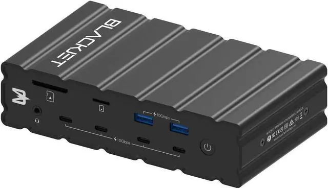 Alt view image 5 of 5 - Blackjet RX-4 Raiden Thunderbolt 4 Docking Station 17 Ports, Thunderbolt 4, USB-C, USB-A, Ethernet, HDMI, DisplayPort, Audio, Card Reader, ThunderboltShare, Mac, Gaming, Pro, Create, Hub, Professional