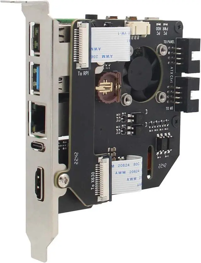Main image of Geekworm KVM-A8 PCIe Version for Raspberry Pi 4 Model B KVM Over IP Support KVM V3 PoE ATX HDMI CSI (Unassembled and Not Include Raspberry Pi 4/SD Card/Power Adapter)