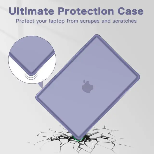 Alt view image 3 of 5 - MOSISO Compatible with MacBook Air 13 inch Case 2025 2024 2023 2022 M4 A3240 M3 A3113 M2 A2681, Heavy Duty Hard Case with Kickstand&Keyboard Cover&Screen Film&Type C for MacBook Air 13.6,Lavender Gray