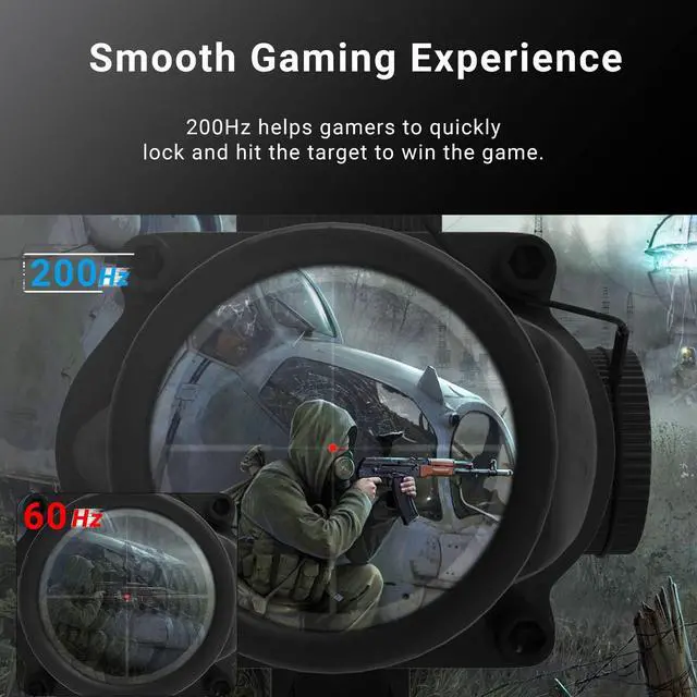 Alt view image 2 of 5 - InnoView 27 Inch Curved 200Hz FHD Gaming Monitor Height Adjustable 99% sRGB Eyes Care 1080P Computer PC Gamer Monitor with Speakers Built in USB DP HDMI for Game