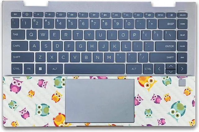 Alt view image 2 of 5 - Carbon Fiber Laptop Skin Compatible with HP Envy x360 14 (2023) - Owls - Premium 3M Vinyl Protective Wrap Decal Cover - Easy to Apply | Crafted in The USA by MightySkins