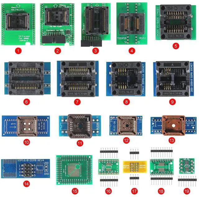 Alt view image 2 of 5 - ACEIRMC T48 (TL866-3G) Programmer Support 34000+ ICS for SPI/Nor/NAND Flash/EMMC BGA/TSOP/SOP/PLCC (T48 Programmer Host+19 Adapter)