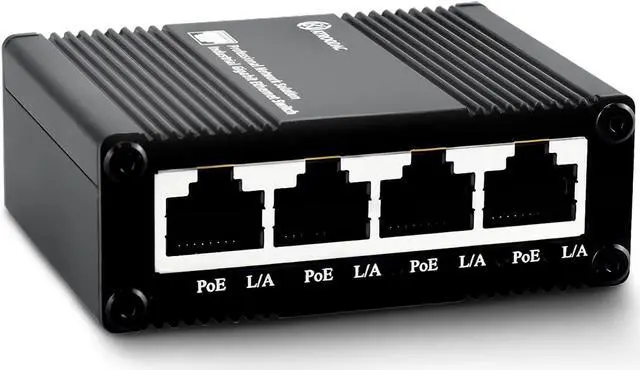 Main image of Atroodac 5 Ports Gigabit PoE+ Mini Ethernet Switch - 4 PoE+ @ 120W With 1 Uplink Port, 802.3at Enhanced Protection, Unmanaged Network Switch, Plug & Play, Sturdy Metal Housing, Desktop Design