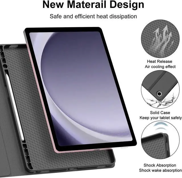 Alt view image 4 of 5 - Keyboard Case for Galaxy Tab A9 Plus 5G 11 Inch 2023, Multi-Touch Trackpad, Detachable Bluetooth Keyboard, Auto Sleep/Wake, Long Battery Life, Smart Folio Cover with S Pen Holder for Tab A9+ 11" Black