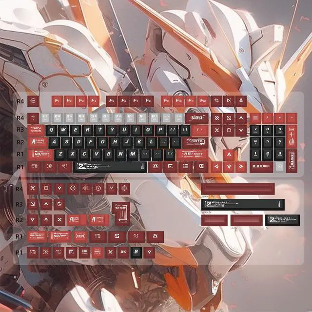 Alt view image 2 of 5 - CN GAMING PBT Keycaps 140 Full Keys Set Custom Keycaps, Cherry Profile Dye-Sublimation, Compatiability with 100%, 96%, 90%, 85%, 80%, 75%, 65%, 60% Percent Mechanical Keyboard (Zero Degree Mecha)