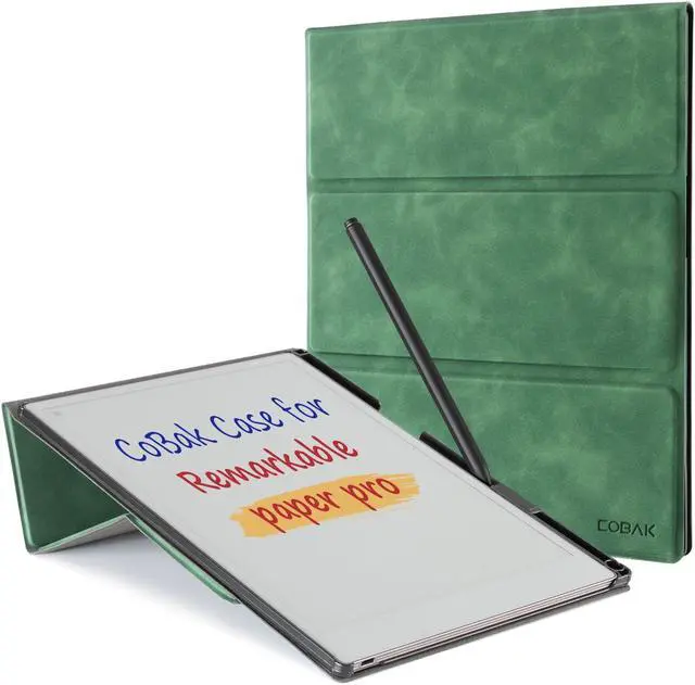 Main image of CoBak Case for Remarkable Paper Pro-with Pen Holder, Nib Storage, Ergonomic Design for Enhanced Writing Comfort - The Perfect Choice for Remarkable Paper Pro Case with Pen Holder(Emerald)