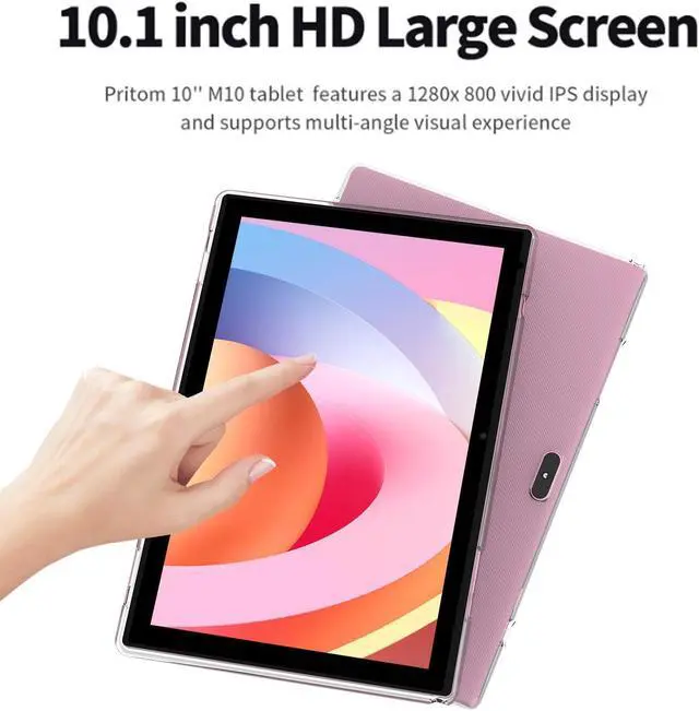 Alt view image 4 of 5 - Android 14 Tablet, 10 inch Tablets with Case, 8GB RAM+64GB ROM/1TB Expandable, 1.8Ghz Quad-core Processor, 1280*800 IPS HD Tablet, 2MP+8MP Dual Camera, 6000mAH Battery, 2.4G/5G Wifi 6 BT 5.0 Tab