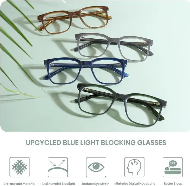 Alt view image 2 of 5 - Cyxus Square Blue Light Glasses Women Men Computer Glasses Anti Bluelight Blockers Fake Eyeglasses Gradient Frame 8227
