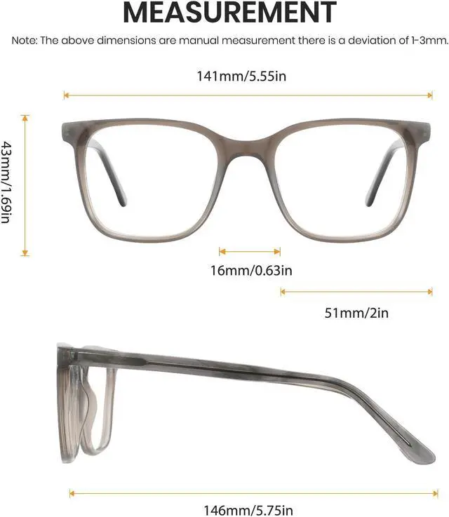 Alt view image 5 of 5 - Cyxus Square Blue Light Glasses Women Men Computer Glasses Anti Bluelight Blockers Fake Eyeglasses Gradient Frame 8227