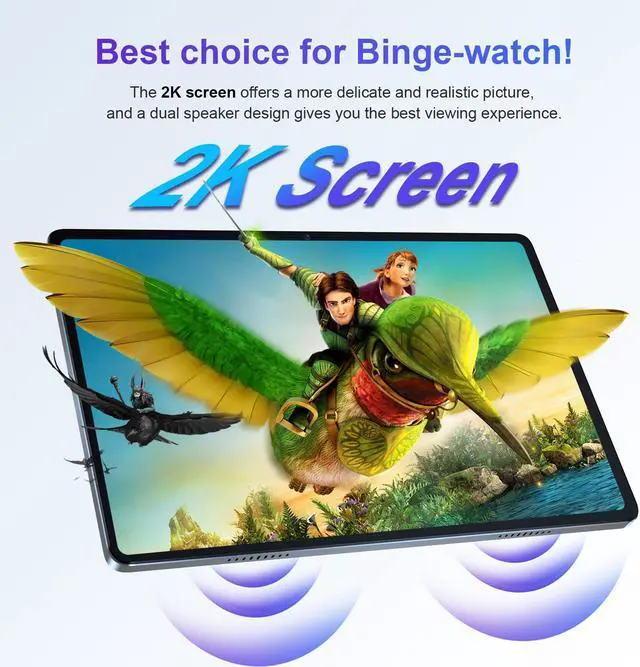 Alt view image 4 of 5 - CWOWDEFU Android Tablet 4G LTE, 10-Inch Unlocked Tablet with Sim Card Slot,Phablet,Features 2K (1920 * 1200) Incell Screen,256 GB ROM,16 GB RAM,Bluetooth,GPS,All Mantel Made