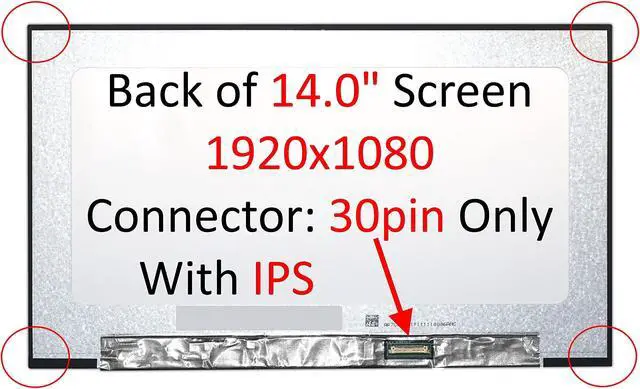 Alt view image 3 of 5 - FULLCOM New LCD Replacement Screen 14.0 Inch N140HCA-ET2 FHD 1920x1080 IPS Matte 30 Pin Compatible with N140HCA-E5B/N140HCA-E5C for Laptop/Display/Screen/LCD Application