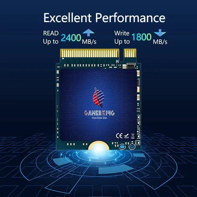 Alt view image 4 of 5 - GAMERKING 512GB M.2 2230 SSD NVMe PCIe Gen 3.0X4 Internal Solid State Drive Compatible with Steam Deck/Microsoft Surface pro 8/pro 7+/pro X/laptop3/laptop4(M.2 2230 PCIe 512GB)