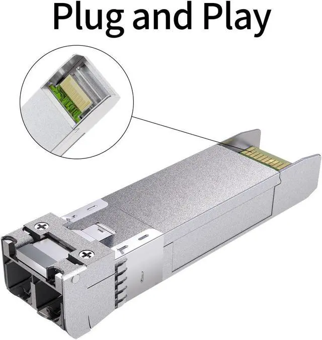 Alt view image 5 of 5 - 4Pack 10G SFP+ LC Module, 10GBase-SR Multi-Mode Ethernet Transceiver, 850nm MMF up to 400m  Compatible with Cisco, Meraki, Ubiquiti, Mikrotik, Netgear, HPE, TP-Link, Aruba and More