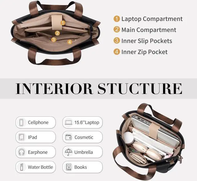 Alt view image 3 of 5 - GOLF SUPAGS Convertible Laptop Backpack for Women Casual Daypack Notebook Tote Bag for Work College Travel Leisure (Black)
