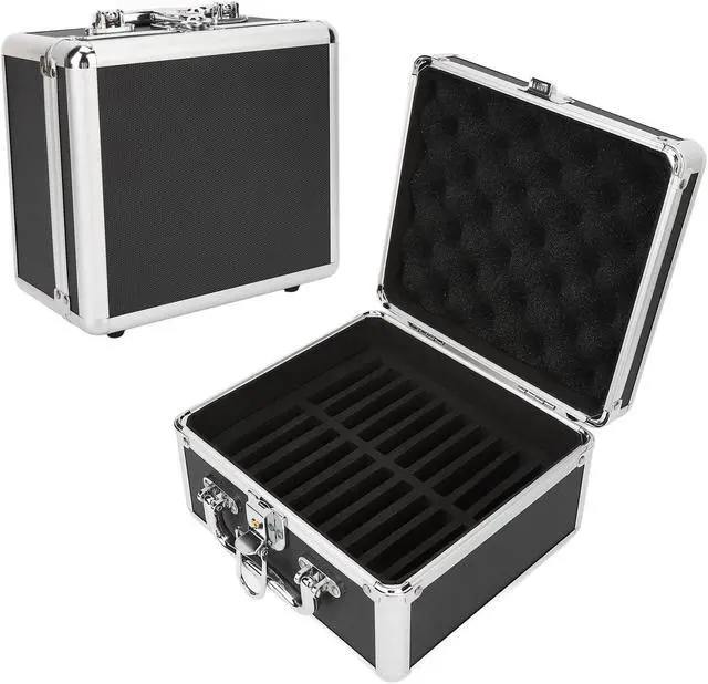 Alt view image 4 of 5 - 2.5In Hard Drive Storage Box, 20 Bays Hard Drive Case Double Convenient Handle Hard Drive Case with Security Lock for Home Office