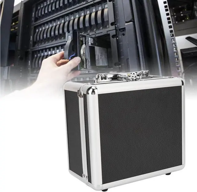 Alt view image 5 of 5 - 2.5In Hard Drive Storage Box, 20 Bays Hard Drive Case Double Convenient Handle Hard Drive Case with Security Lock for Home Office