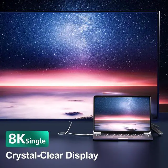 Alt view image 2 of 5 - HanCenDa 140W Magnetic USB C Adapter 8Pack, 180 Degree USB C Magnetic Adapter 40Gbps Magnetic Adapter Support 8K@60Hz Video Display for Thunderboard 4/3 MacBook Pro/Air and More Type C Devices