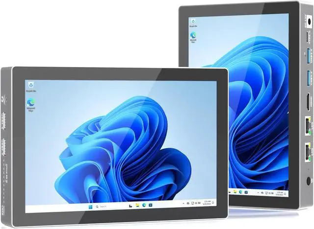 Main image of HEIGAOLA Mini PC 12th Gen N100 Windows 11 Pro 7" Screen 16GB RAM 256GB ROM Mini PC with Screen USB-C 4G Data Mini Computer WiFi 5 BT 5.0 4K Display Dual 2.5G LAN Desktop Computer