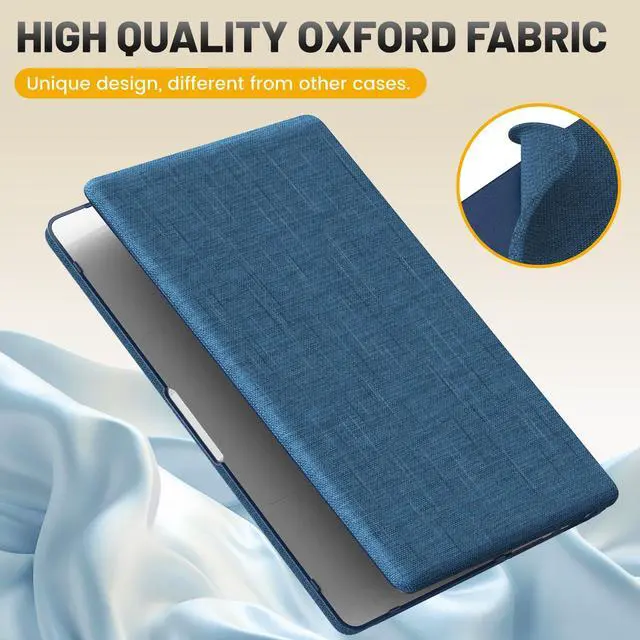 Alt view image 4 of 5 - HXCASEAC Case Compatible with MacBook Pro 16 inch Case 2024 2023 2022 2021 with Foldable Stand, Anti-Scratching Protective Cover (M4 M3 M2 M1) A3186, A3403, A2991, A2780, A2485 Fabric, Navy