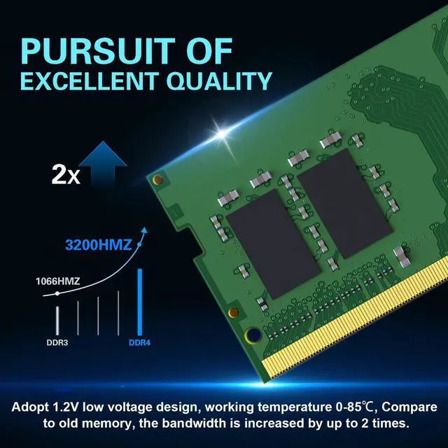 Alt view image 4 of 5 - LIYI DDR4 16GB RAM (2x8GB) Kit DRAM 2666MHz PC4-21300 CL19 Unbuffered Non-ECC 1.2V Dual Channel 260Pin SODIMM for Intel and AMD Notebook Laptop RAM Computer Memory Upgrade modules