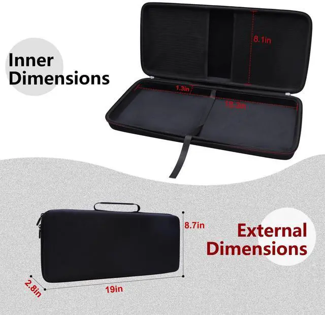 Alt view image 3 of 5 - LTGEM Case Compatible with Logitech MK540 Advanced Wireless Keyboard and Mouse Combo(Inside: 18.3"x8.1"x1.3"), Case Only