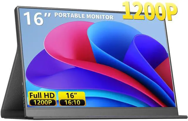 Main image of MAGICRAVEN 16.0" 1200P 60Hz Portable Dual Monitor, Portable Laptop Monitor, Slim Lightweight Dual USB C HDMI Computer Monitor Gaming Display, Travel Monitor for PC Phone PS5/4 Xbox Switch