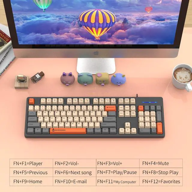 Alt view image 5 of 5 - Odpaltoy 104 Keys Gaming Keyboard and Mouse,Wired Full Size Keyboard,Wired Kids Computer Keyboard,Compatible with Windows,macOS,Value Combo Set (Black Keyboard and Mouse)