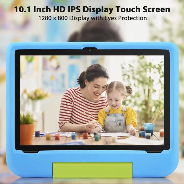 Alt view image 3 of 5 - paitanry Kids Tablet 10 Inch - Android 14 Tablet for Kids, Octa-Core 8(4+4) GB+64GB, IPS HD Toddler Device, WiFi 6, Dual Camera, GMS, Parental Control Mode (Blue EVA Case)