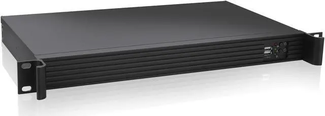 Main image of 1.Rackchoice 1U Compact Server/Desktop mini-ITX Chassis - 9.84" Depth,Supports Mini-ITX Motherboard, Business IT Use, Black