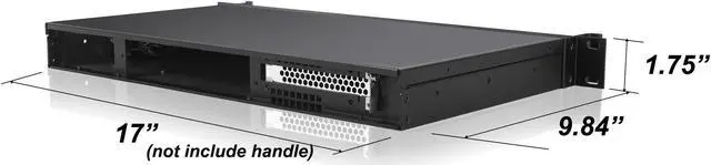 Alt view image 4 of 5 - 1.Rackchoice 1U Compact Server/Desktop mini-ITX Chassis - 9.84" Depth,Supports Mini-ITX Motherboard, Business IT Use, Black