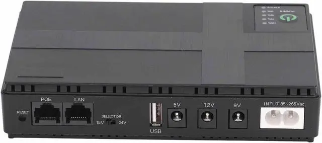 Main image of Mini UPS Battery Backup 10400mAh, Input Options, Wide Output Methods, Multi Intelligent, for Router, Security Camera, Smartphone, etc. (US Plug)