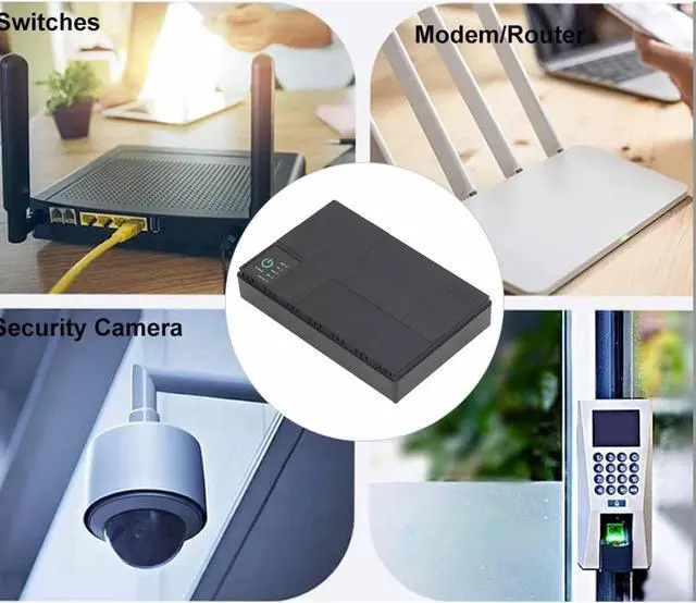 Alt view image 5 of 5 - Mini UPS Battery Backup 10400mAh, Input Options, Wide Output Methods, Multi Intelligent, for Router, Security Camera, Smartphone, etc. (US Plug)