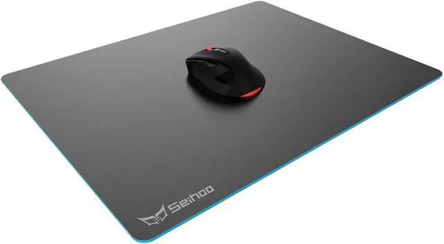 Main image of Seihoo Hard Gaming Mouse Pad, 3 Layers Mouse Pad with Resin Surface, Premium Dual-Side Waterproof Sweatproof Fast and Accurate Control Hard Mousepad for Gaming, Office and Home 14.17'' x 11.02''-Grey