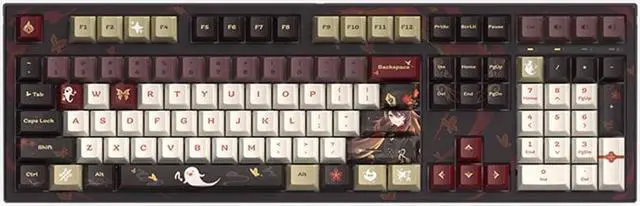 Main image of GENSHIN IMPACT Hu Tao: Fragrance in Thaw Themed Mechanical Keyboard Kailh Box Red Switches 108 Keys