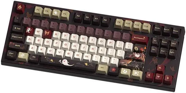Alt view image 2 of 5 - GENSHIN IMPACT Hu Tao: Fragrance in Thaw Themed Mechanical Keyboard Kailh Box Red Switches 108 Keys