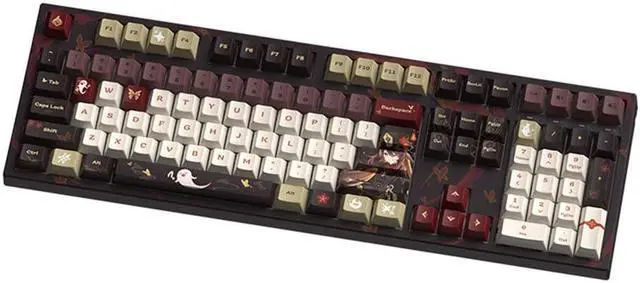 Alt view image 3 of 5 - GENSHIN IMPACT Hu Tao: Fragrance in Thaw Themed Mechanical Keyboard Kailh Box Red Switches 108 Keys